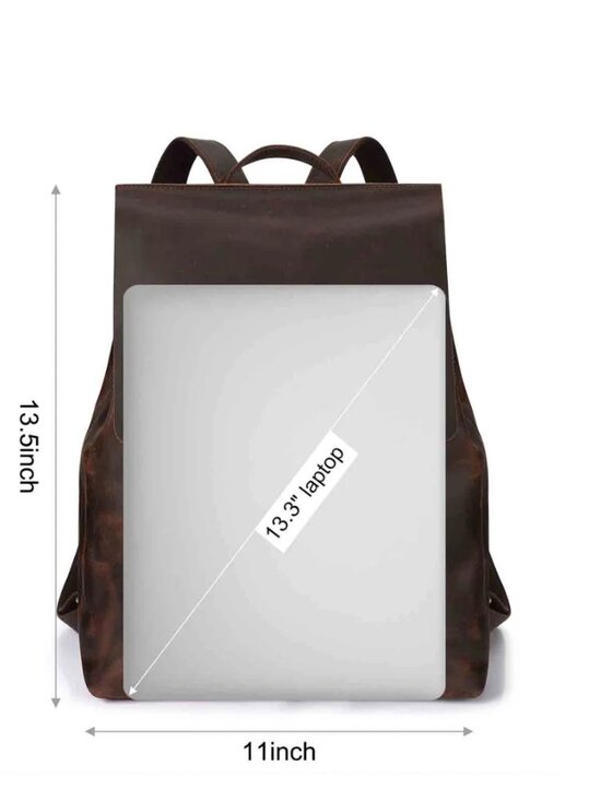 S-Zone Crazy Horse Leather Backpack